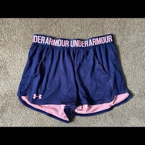 Under Armour | Athletic Shorts with pockets | Navy and Pink